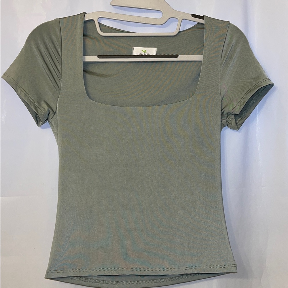 Women’s sage green top